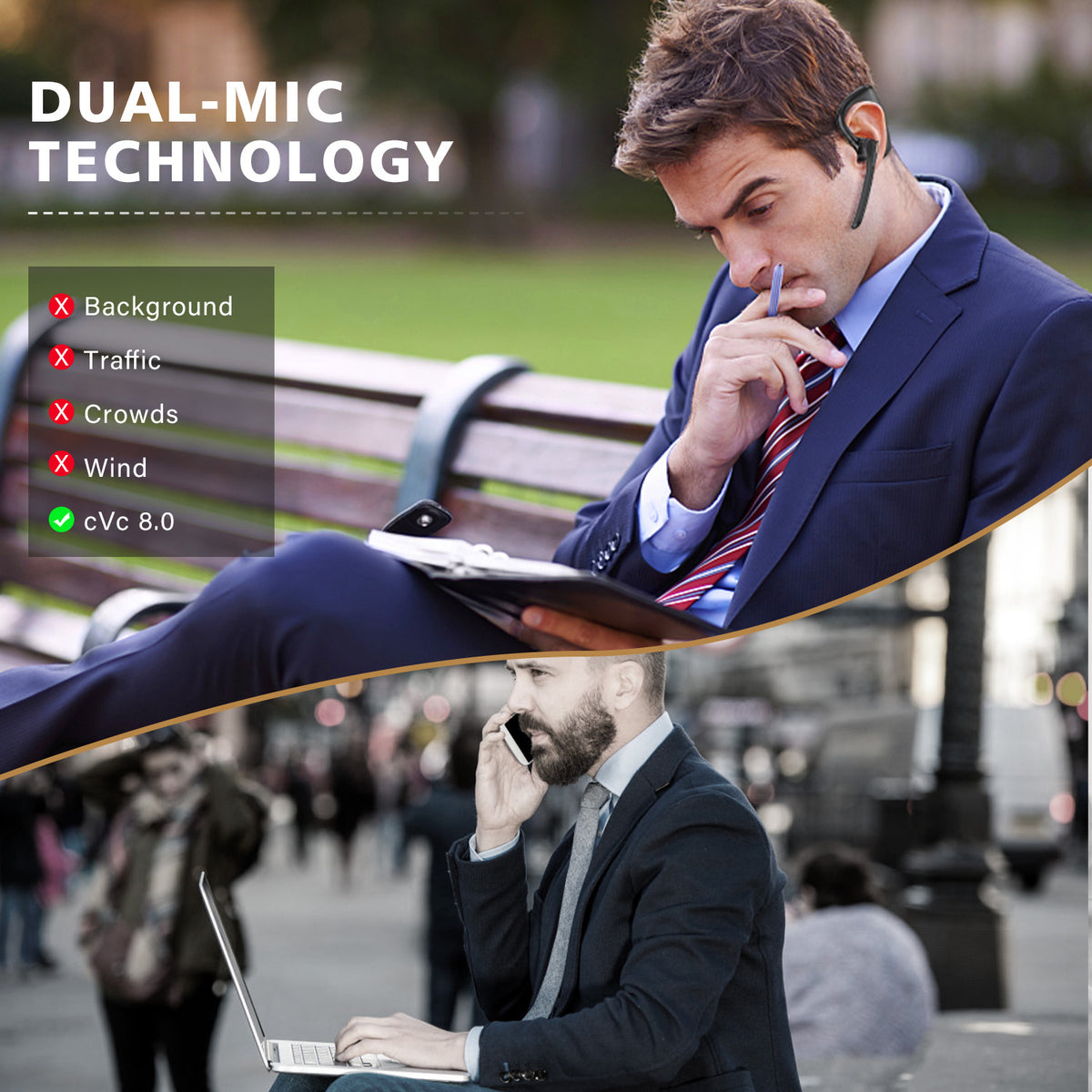 W095 Wireless Noise Canceling Bluetooth Headset Jelly Comb