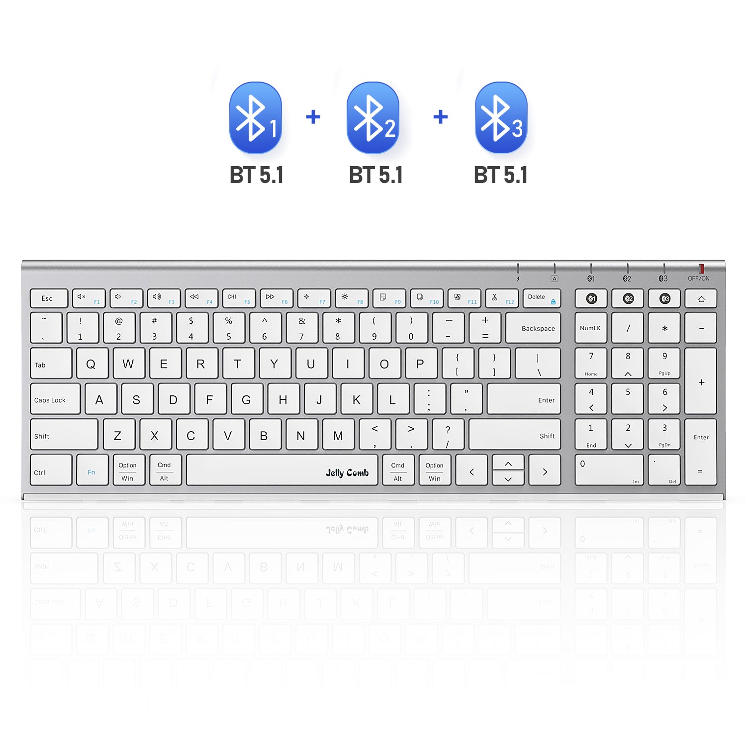 KUS015B-2 Multi-Device Bluetooth Wireless Keyboard