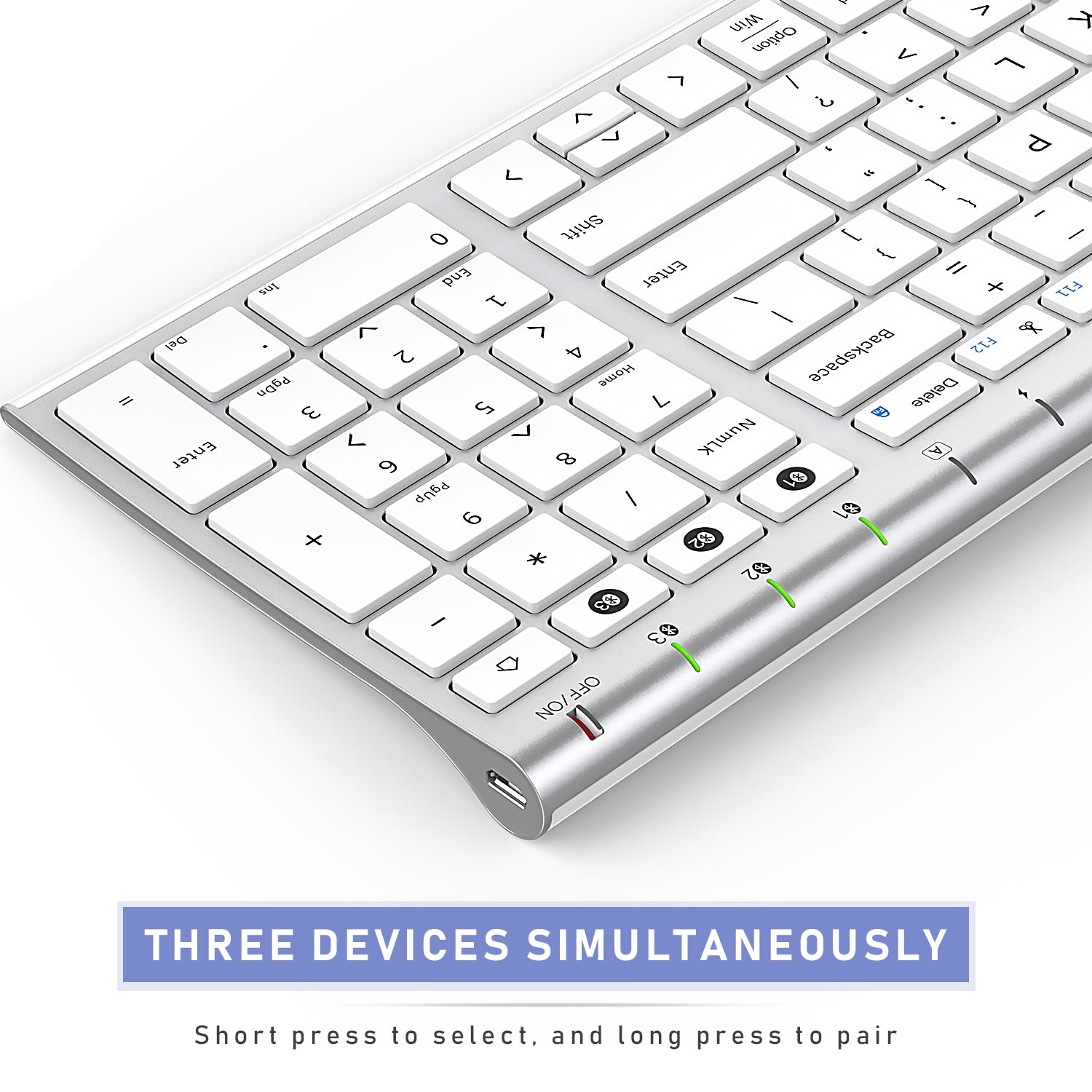 KUS015B-2 Multi-Device Bluetooth Wireless Keyboard