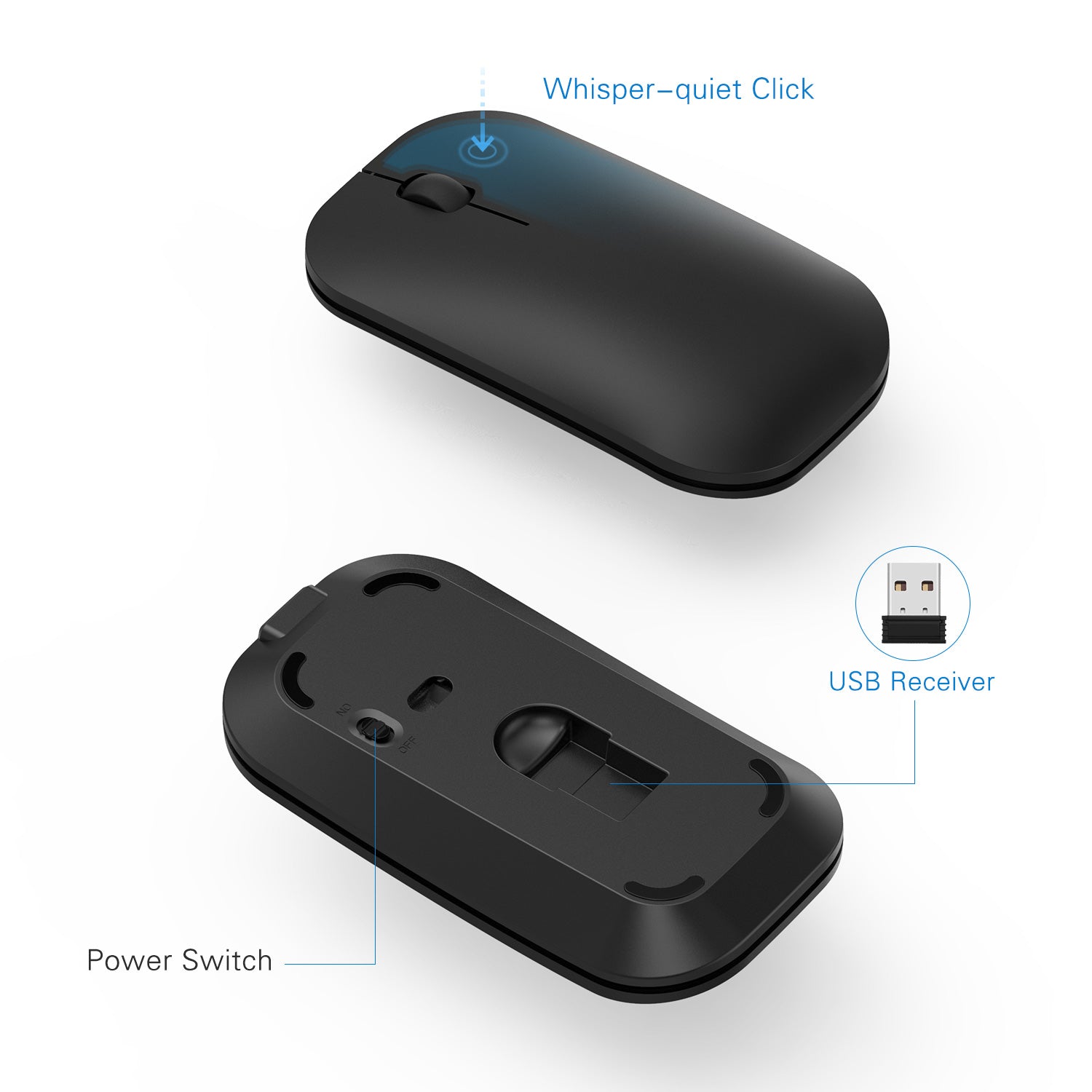 N026C Rechargeable Wireless Number Pad and Mouse Combo