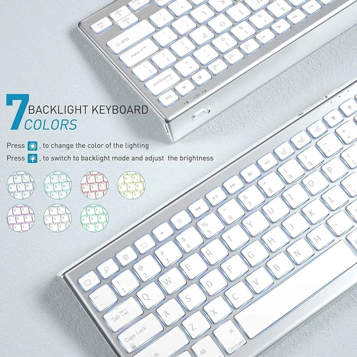 K01 Backlit Bluetooth Keyboard and Mouse Jelly Comb