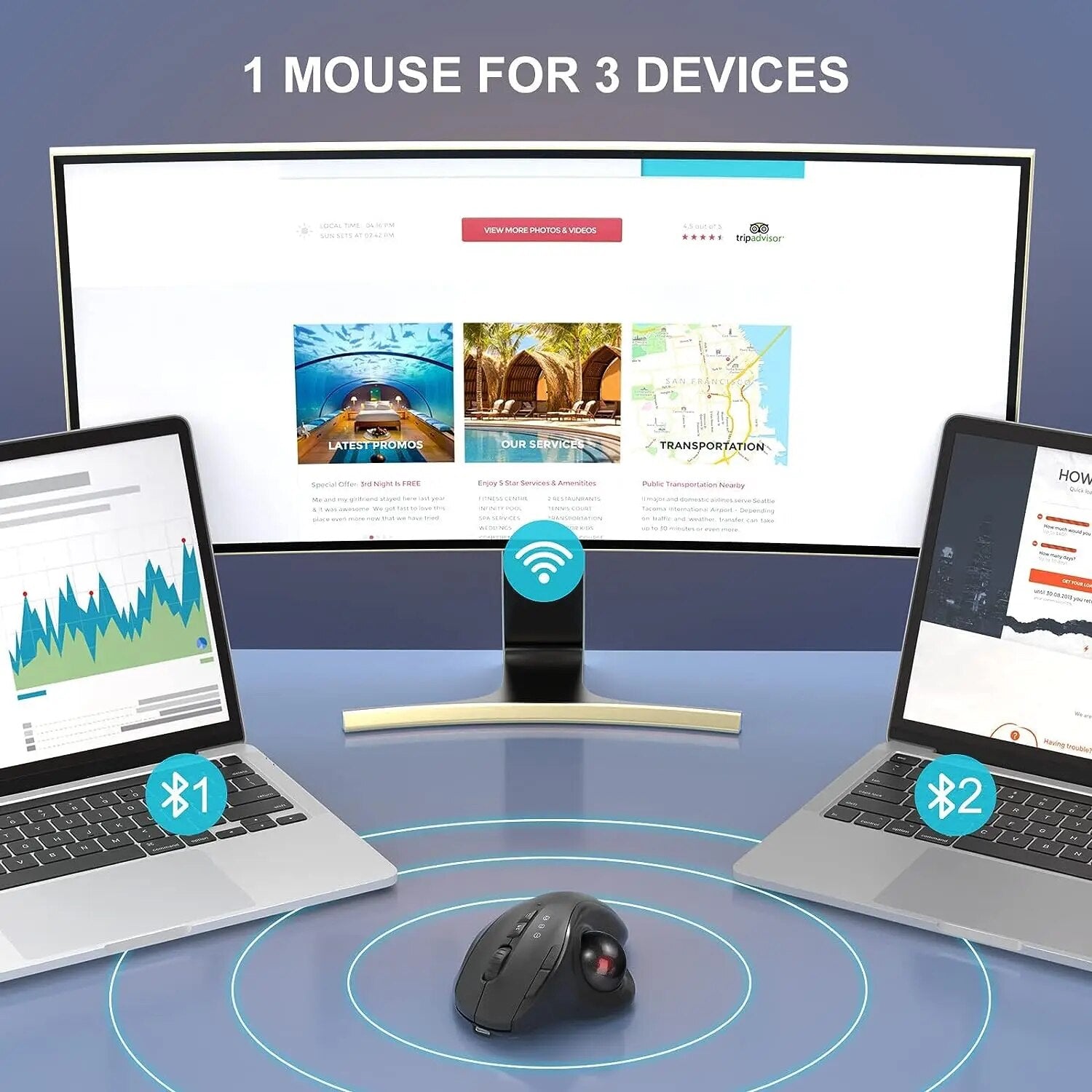 M006 Wireless Trackball Mouse