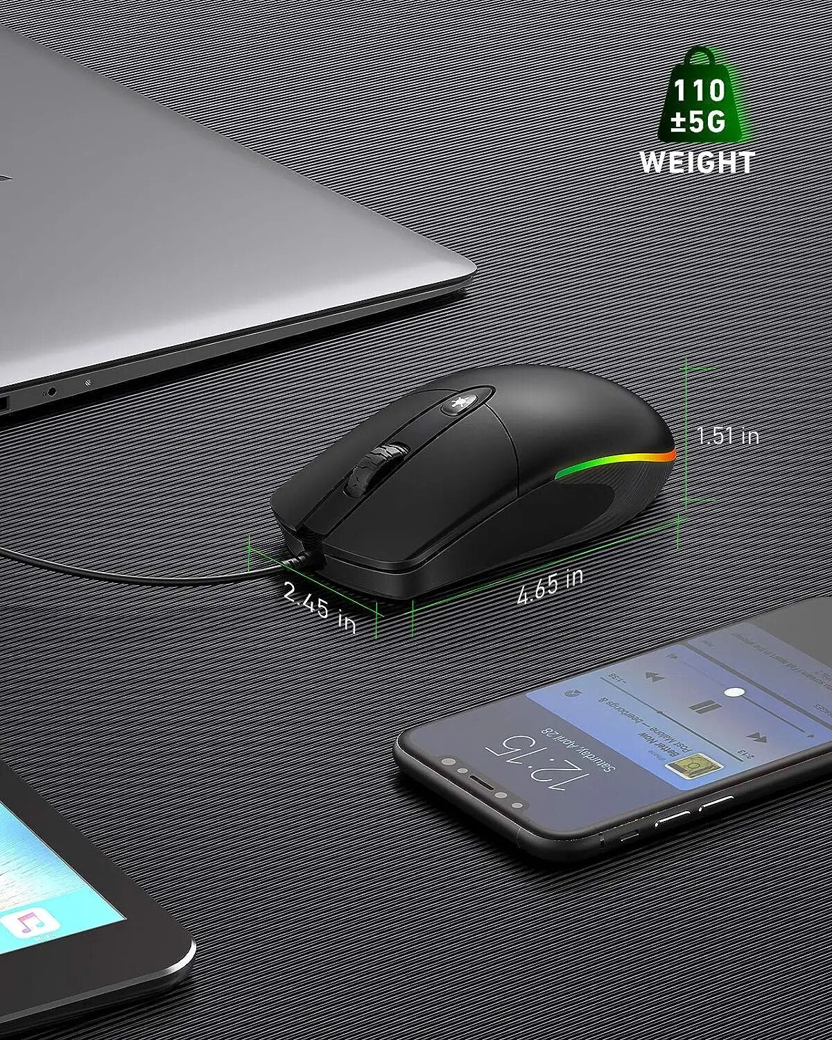 M059 LED Wired Mouse for Office
