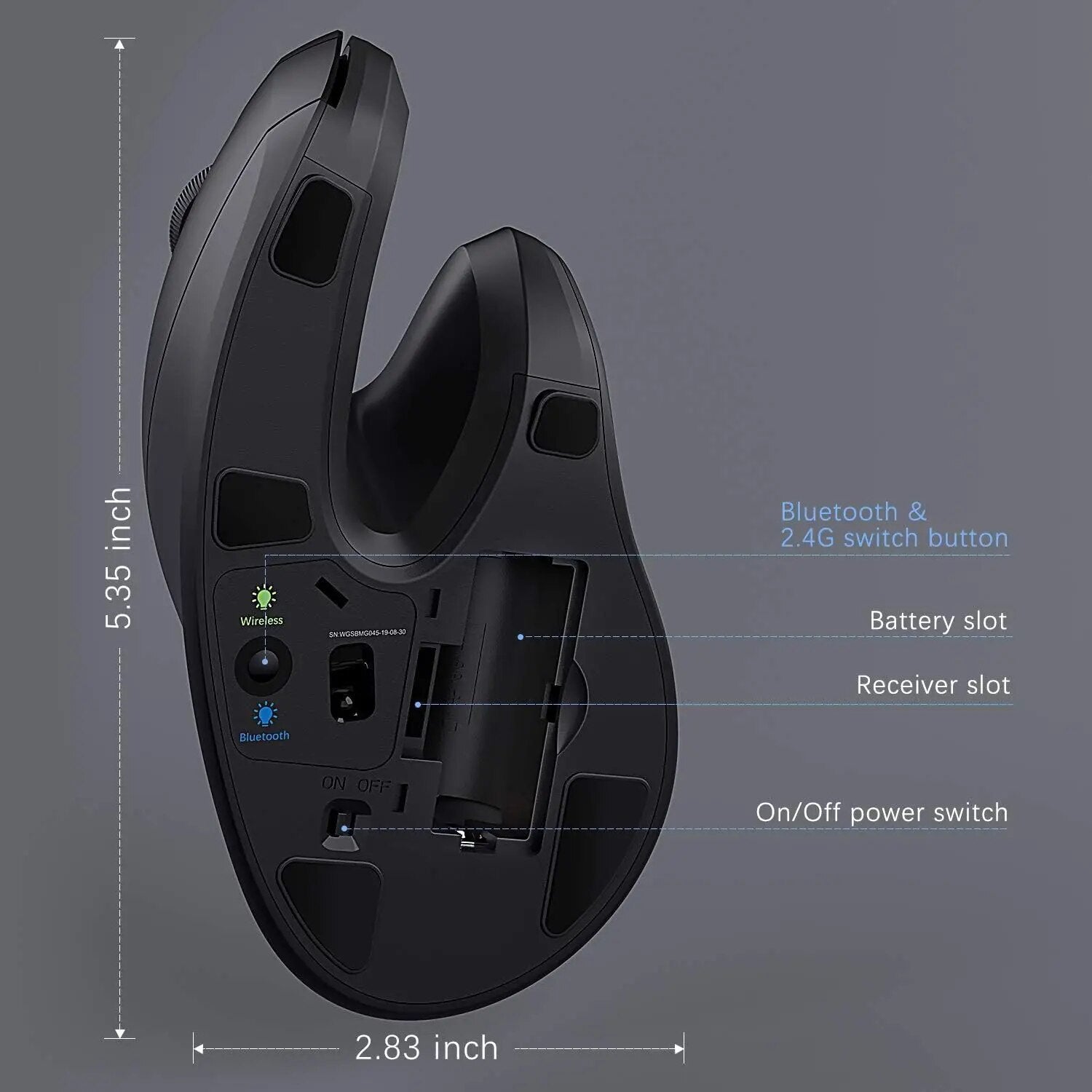 M045 Bluetooth Ergonomic Mouse