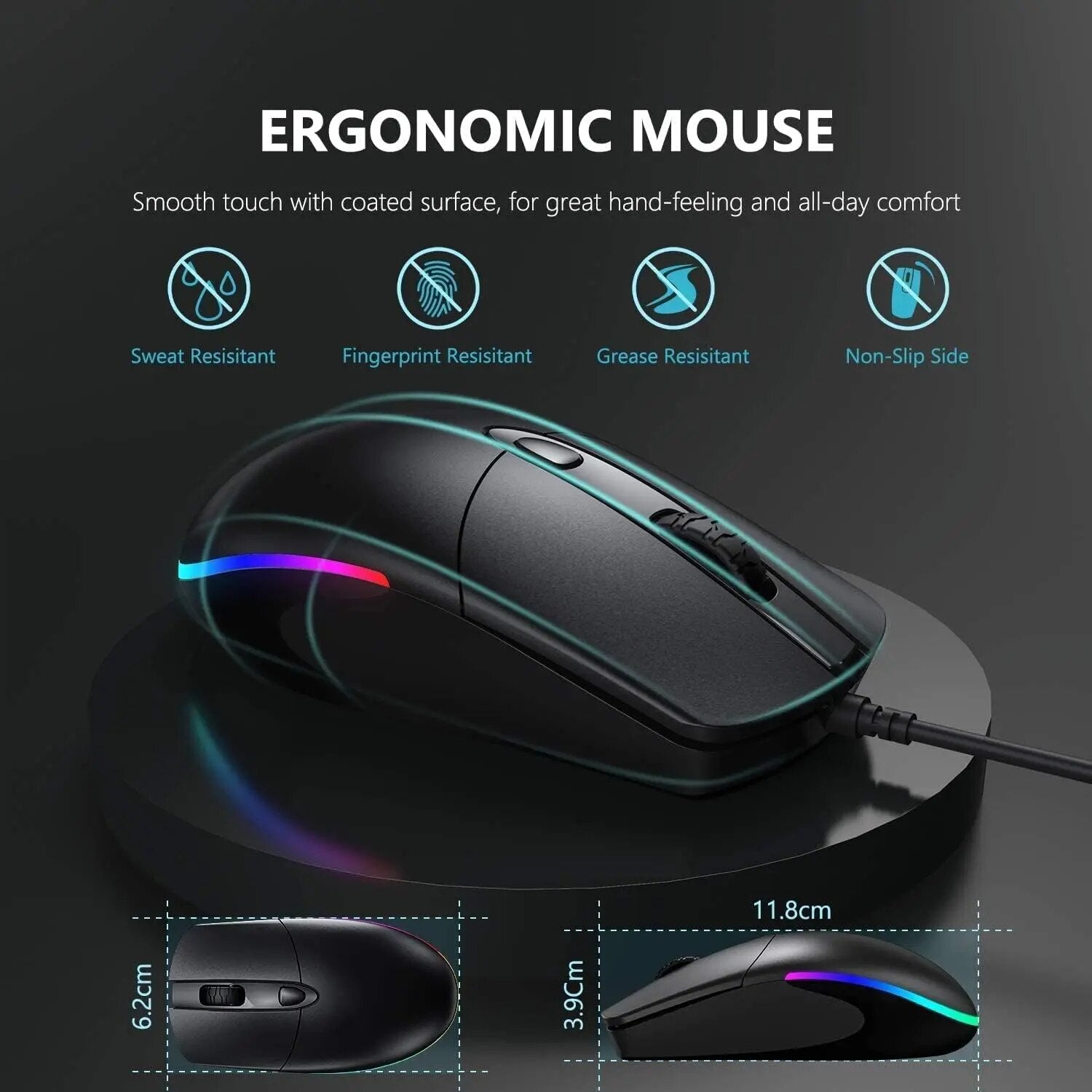 M059 LED Wired Mouse for Office