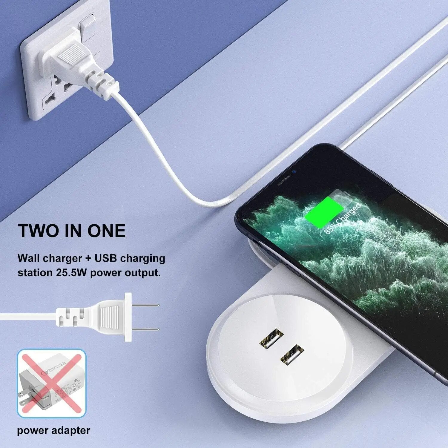 C26 Dual USB Wireless Charger