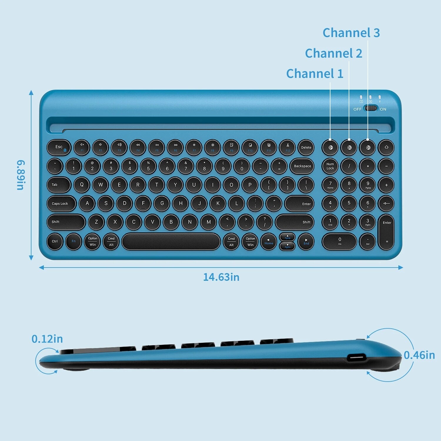 K046B Rechargeable Bluetooth Wireless Keyboard