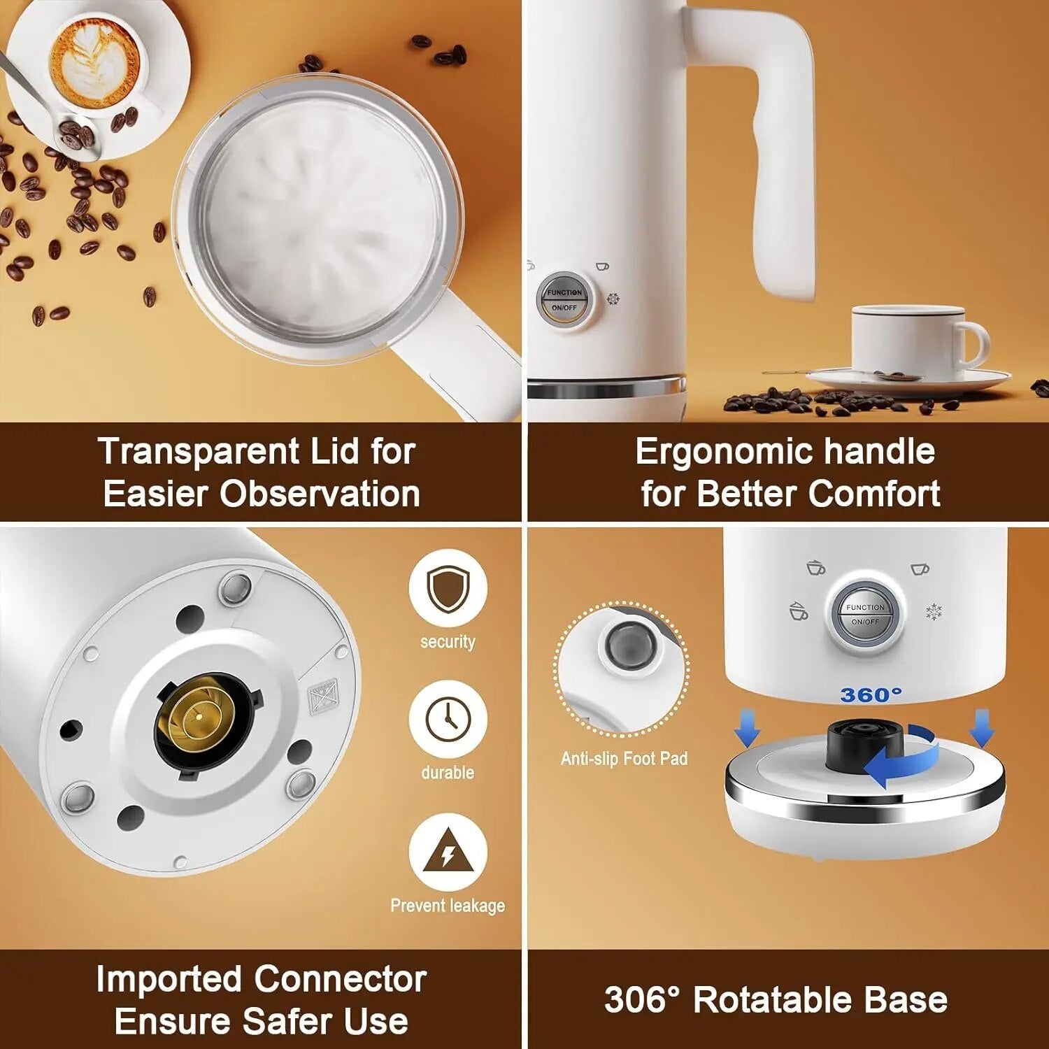 M428 Milk Frother for Coffee Latte