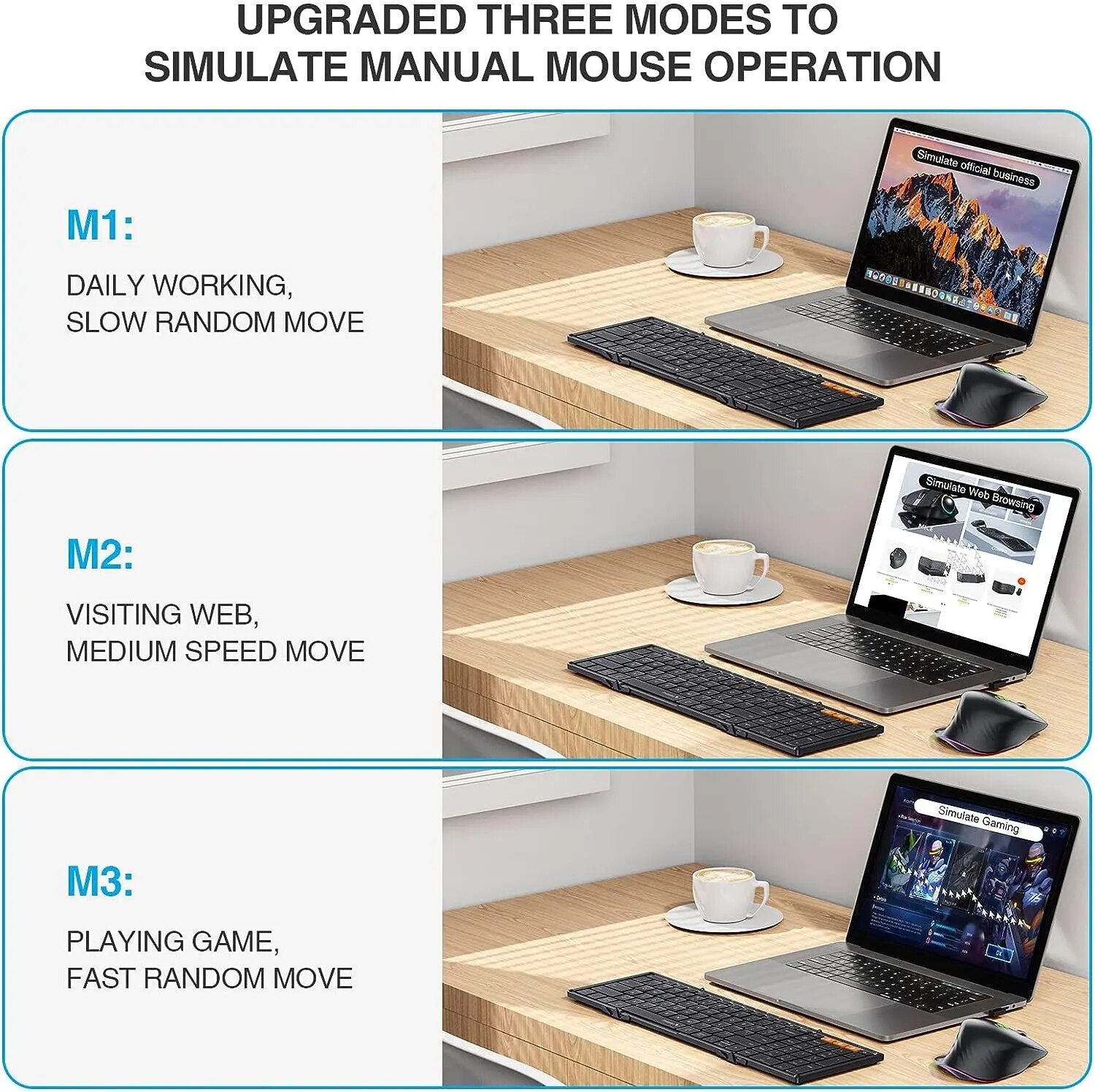M202 Jiggler Mouse Keeps Computer Awake