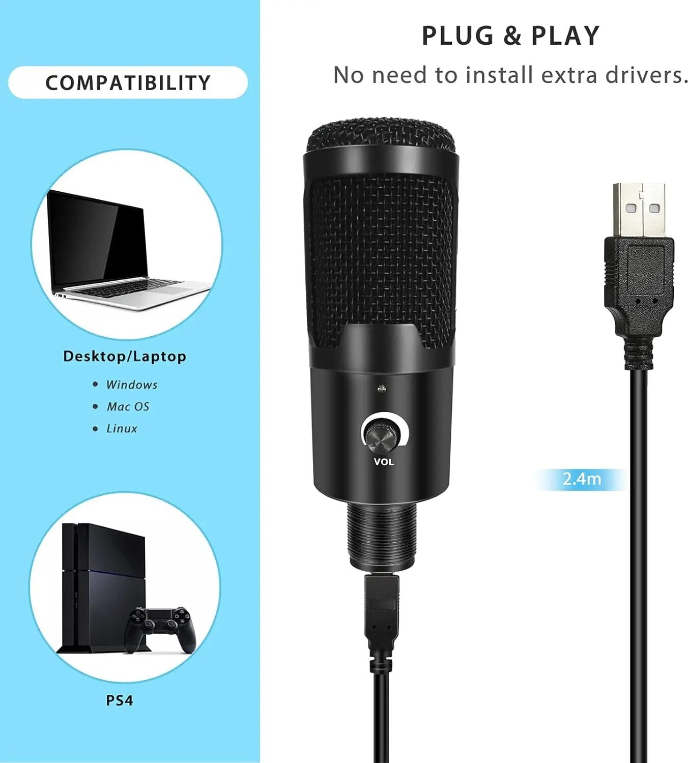 M090 USB Computer Microphone
