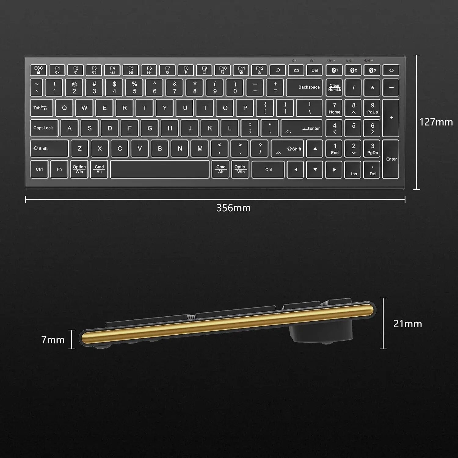 K04 Bluetooth Wireless Backlit Keyboard