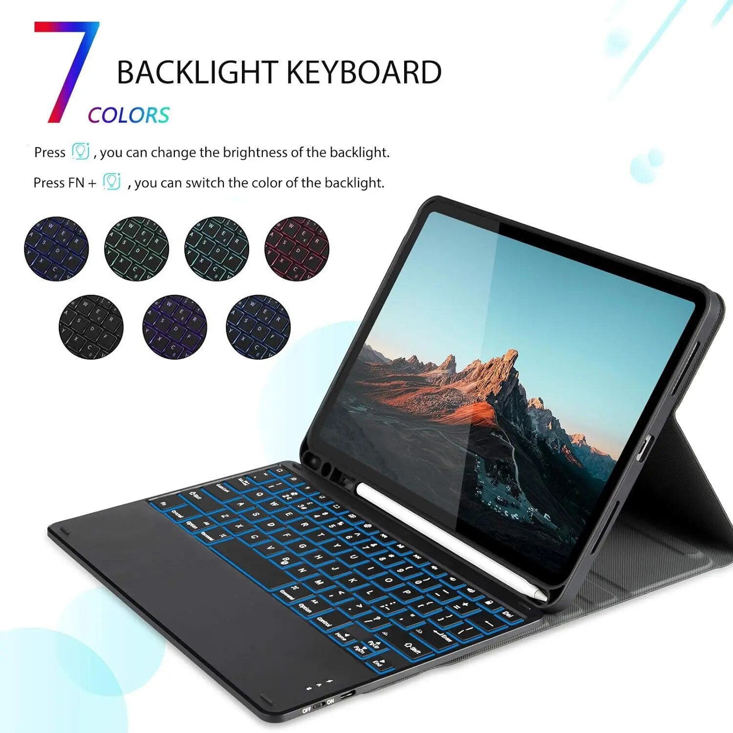 K10 Bluetooth Backlit Keyboard Case